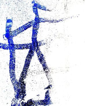 Asphaltoglyph :  Walking Girl